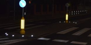 Kocie oczko - najezdniowy, punktowy element odblaskowy - z tworzywa, kotwiony