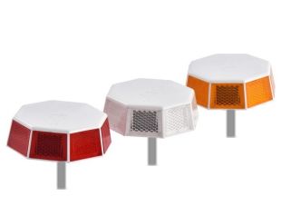 Kocie oczko - najezdniowy, punktowy element odblaskowy - z tworzywa, kotwiony