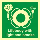 Koło ratunkowe z bojką świetlno-dymną - znak morski - FB011