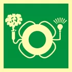 Koło ratunkowe z bojką świetlno-dymną - znak morski - FB044