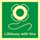 Koło ratunkowe z linką - znak morski - FB009