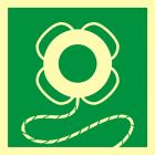 Koło ratunkowe z linką - znak morski - FB042