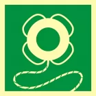 Koło ratunkowe z linką - znak morski - FB042