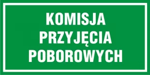 Komisja przyjęcia poborowych - znak, tablica wojskowa - NF010