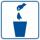 Kosz na śmieci 2 - znak informacyjny - RA079