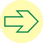 Krążek ewakuacyjny (strzałka) - znak ewakuacyjny - AC223