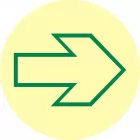 Krążek ewakuacyjny (strzałka) - znak ewakuacyjny - AC223