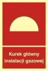 Kurek główny instalacji gazowej - znak przeciwpożarowy ppoż - BB005