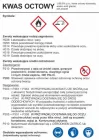 Kwas octowy - etykieta chemiczna, oznakowanie opakowania - LC005