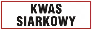 Kwas siarkowy - znak ostrzegający, informujący - ND008