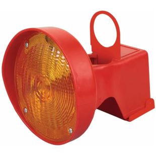 Lampa zmierzchowa ostrzegawcza drogowa na pachołek - żółta