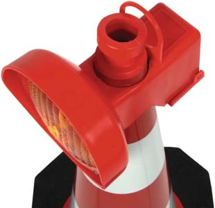 Lampa zmierzchowa ostrzegawcza drogowa na pachołek - żółta