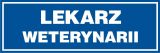 Lekarz weterynarii - znak informacyjny - PB023 - Tabliczki na drzwi gabinetu Lekarz weterynarii - znak informacyjny - PB023 - Tabliczki na drzwi gabinetu