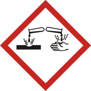 LF005 - Produkt żrący - znak piktogram GHS 05 CLP TDC w Znakowo.pl