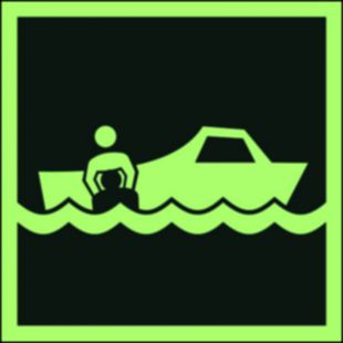 Łódź ratownicza - znak morski - FB036