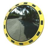 Lustro przemysłowe magazynowe - okrągłe z ramą ostrzegawczą, akrylowe - Zastosowanie urządzeń bezpieczeństwa ruchu drogowego