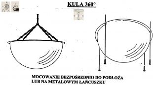 Lustro sferyczne 1/2 kuli, paraboliczne – sufitowe, przemysłowe