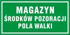 Magazyn środków pozoracji pola walki - znak, tablica wojskowa - NF021