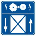 Maszynownia dźwigu - znak informacyjny - RA106