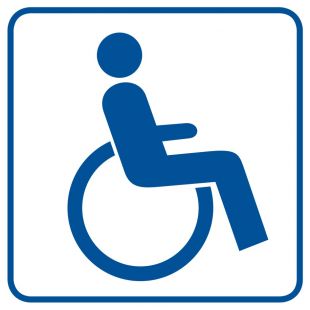 Miejsce dla inwalidów na wózkach - znak informacyjny - RA071