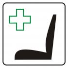 Miejsce uprzywilejowane - znak, naklejka kolejowa - SD009