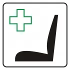 Miejsce uprzywilejowane - znak, naklejka kolejowa - SD009