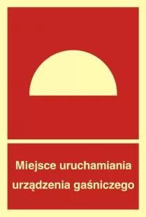 Miejsce uruchamiania urządzenia gaśniczego - znak przeciwpożarowy ppoż - BB003