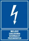 Miejsce zakładania uziemiaczy przenośnych - znak elektryczny