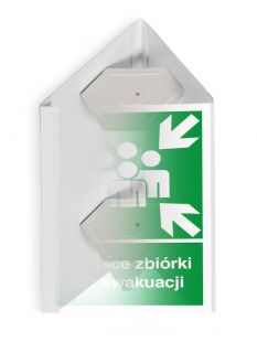 Miejsce zbiórki do ewakuacji 3D - 35x51,8 cm - znak ewakuacyjny, przestrzenny 3D