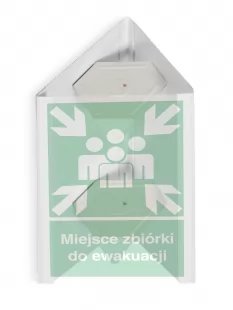 Miejsce zbiórki ewakuowanych 3D - 25x31 cm - znak ewakuacyjny, przestrzenny 3D