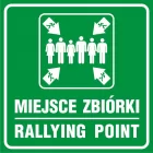 Miejsce zbiórki - Rallying point - znak informacyjny - PA025 - PA025 Miejsce zbiórki - Rallying point - znak informacyjny - PA025