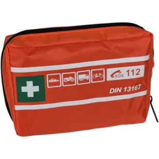 Mini Apteczka pierwszej pomocy samochodowa z wyposażeniem DIN 13167