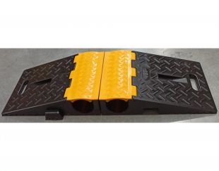 Najazd kablowy, próg, najazd na kable, przewody, gumowy drogowy max compact składany, 2x kanał 8cm