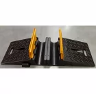 Najazd kablowy, próg, najazd na kable, przewody, gumowy drogowy max compact składany, 2x kanał 8cm