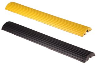 Najazd kablowy, próg, przejazd przez kable gumowy drogowy 120x21x6,5 cm, zabezpieczenie osłona - żółta