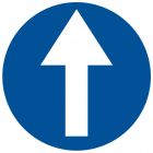 Nakaz jazdy prosto przez skrzyżowanie - znak PCV