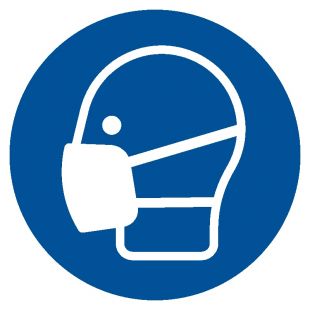 Nakaz stosowania maski przeciwpyłowej - znak bhp nakazujący - GJM016