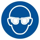 Nakaz stosowania ochrony oczu - znak bhp nakazujący - GJM004