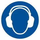 Nakaz stosowania ochrony słuchu - znak bhp nakazujący - GJM003