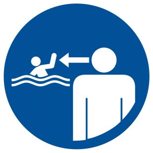 Nakaz ustawicznego nadzoru nad dziećmi - znak, kąpieliska - OH021