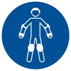 Nakaz używania ochraniaczy sportowych - znak bhp nakazujący - GJM049