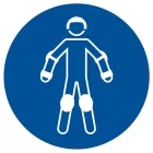 Nakaz używania ochraniaczy sportowych - znak bhp nakazujący - GJM049