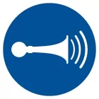 Nakaz używania sygnału dźwiękowego - znak bhp nakazujący - GJM029