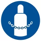 Nakaz zabezpieczania butli gazowych - znak bhp nakazujący - GJM046