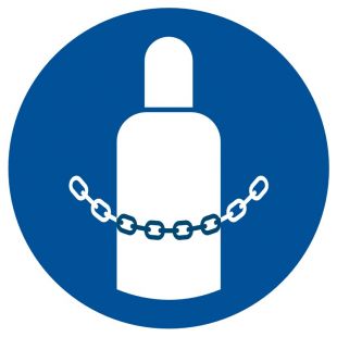 Nakaz zabezpieczania butli gazowych - znak bhp nakazujący - GJM046