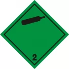 Naklejka ADR podklasa nr 2.2 - Gazy niepalne, nietrujące. Klasa 2 - MB107