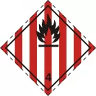 Naklejka ADR podklasa nr 4.1 - Materiały stałe zapalne, materiały samoreaktywne i materiały wybuchowe stałe odczulone. Klasa 4 - MB112