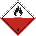 Naklejka ADR podklasa nr 4.2 - Materiały samozapalne. Klasa 4 - MB113