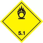 Naklejka ADR podklasa nr 5.1 - Materiały utleniające. Klasa 5 - MB116