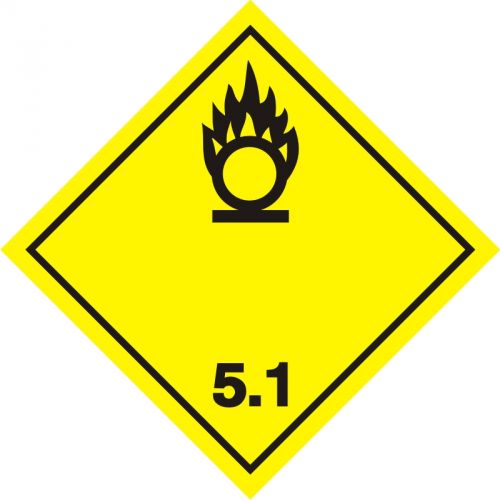 Naklejka ADR podklasa nr 5.1 - Materiały utleniające. Klasa 5 - MB116 - Materiały utleniające – oznakowanie